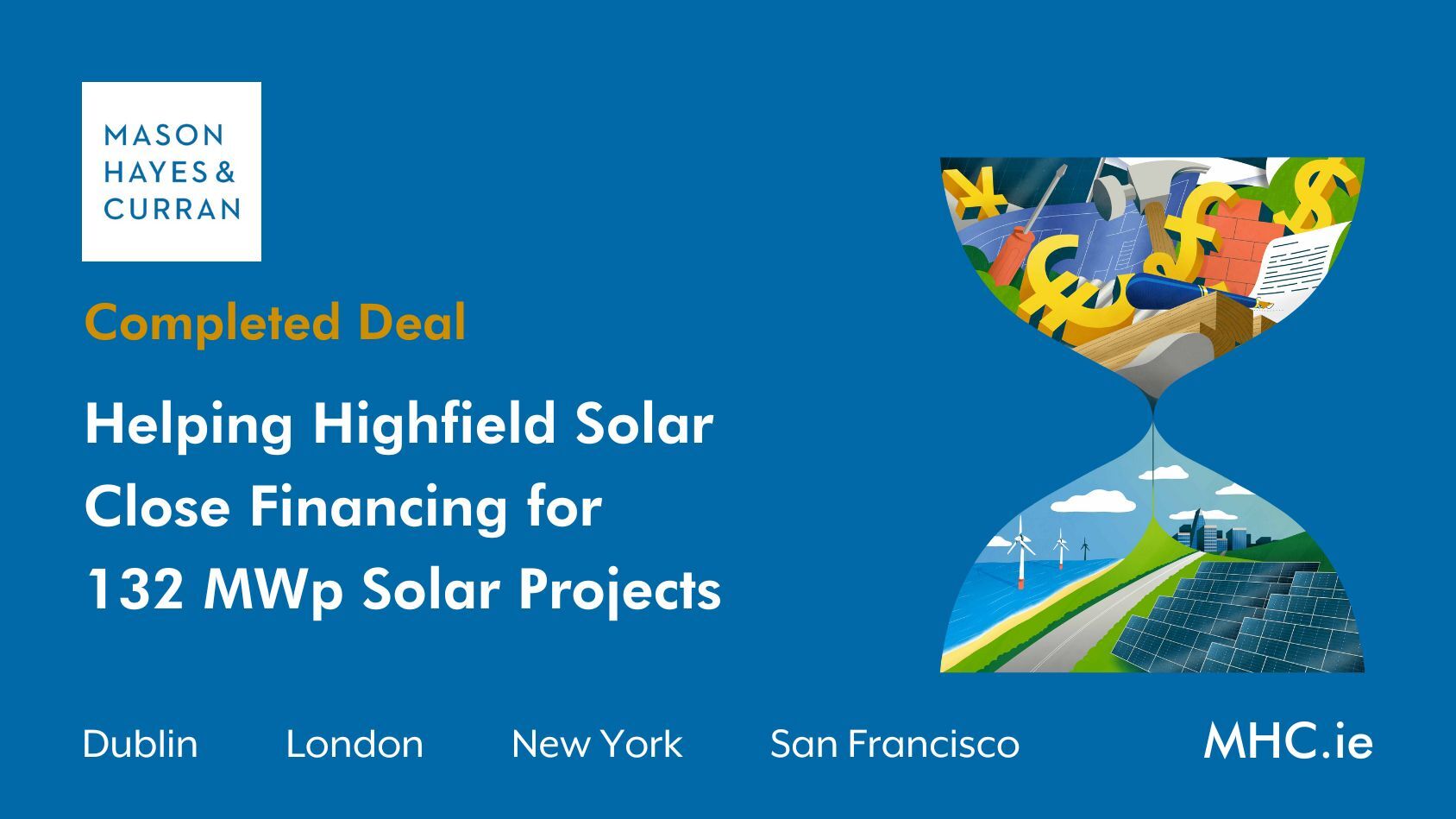 Illustration depicting project finance for renewables project